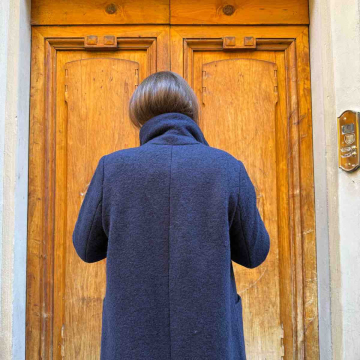 Cappotto lungo blu Ichi