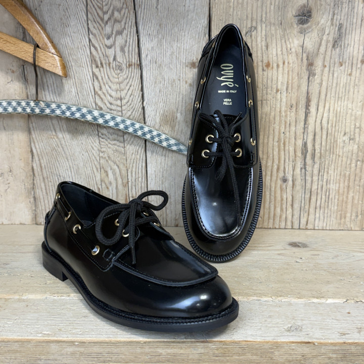 Mocassino barca nero Ovyè